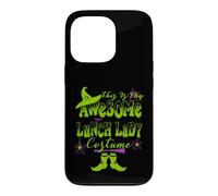 Custodia per iPhone 13 Pro Divertente costume da donna con scritta "This is my awesome lunch lady"
