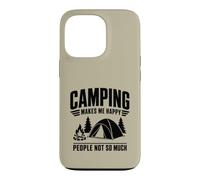 Custodia per iPhone 13 Pro Divertente design "Camping Makes Me Happy People Not So Much"