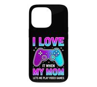 Custodia per iPhone 13 Pro Divertente dicendo amore quando mia madre lascia giocare ai videogiochi