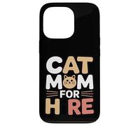 Custodia per iPhone 13 Pro Divertente gatto mamma a noleggio pet sitter amante dei gatti