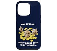 Custodia per iPhone 13 Pro Divertente maglietta ebraica Dreidel Spin Me Round Cute Hanukkah