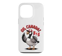 Custodia per iPhone 13 Pro Divertente Oh Canada Bandiera Oca Canadese Holding Flag Cartoon