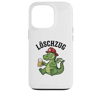 Custodia per iPhone 13 Pro Divertente Pompiere Drago Amante della birra autopompa