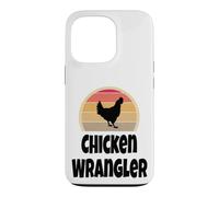 Custodia per iPhone 13 Pro Divertente retrò pollo Wrangler agricoltore agricoltura regalo camicia umorismo