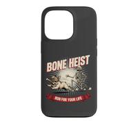 Custodia per iPhone 13 Pro Divertente scheletro di rapina all'osso Frenchie che insegue Bulldog Halloween