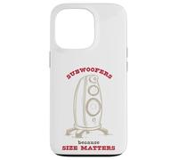 Custodia per iPhone 13 Pro Divertenti subwoofer per giochi di parole perché le dimensioni contano