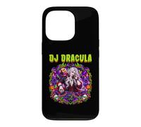 Custodia per iPhone 13 Pro DJ Dracula Vampire Disc Jockey Giradischi Vinili Spooky Spaventoso