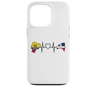 Custodia per iPhone 13 Pro Dominican Ecuadorian Heartbeat Ecuador Flag Heritage