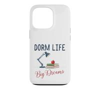 Custodia per iPhone 13 Pro Dorm Life Big Dreams Desk Lamp College Student Motivation