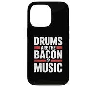 Custodia per iPhone 13 Pro DRUMS ARE THE BACON OF MUSIC