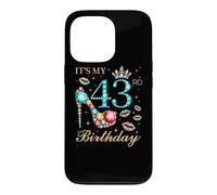 Custodia per iPhone 13 Pro È il mio 43esimo compleanno Carina reginetta del compleanno di 43 anni