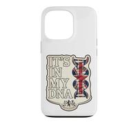Custodia per iPhone 13 Pro È nel mio DNA, bandiera Union Jack del Regno Unito, British Heritage Design