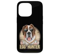 Custodia per iPhone 13 Pro Easter Bunny Saint Bernard Egg Hunter Amante dei cani