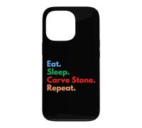 Custodia per iPhone 13 Pro Eat Sleep Carve Stone Repeat per intagliatori di pietre e amanti