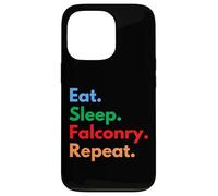 Custodia per iPhone 13 Pro Eat Sleep Falconry Repeat per falconieri e amanti dei falchi