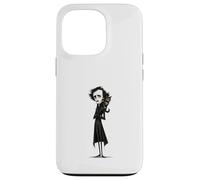 Custodia per iPhone 13 Pro Edgar Allan Poe Beloved Cat