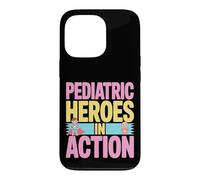 Custodia per iPhone 13 Pro Eroi pediatrici in azione, design colorato audace