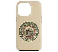 Custodia per iPhone 13 Pro Escursioni e cani che scodinzolano le code amano fare escursioni in campeggio in montagna