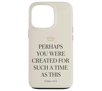 Custodia per iPhone 13 Pro Ester 4:14 Corona Bibbia Versetto Fede Donne