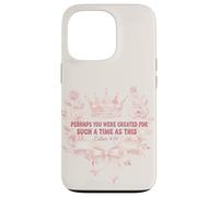 Custodia per iPhone 13 Pro Ester 4 14 Versi cristiani Corona floreale Regina Fede