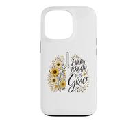 Custodia per iPhone 13 Pro Every Breath Is Grace Boho Floral Lungs Autunno Girasoli