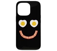 Custodia per iPhone 13 Pro Face Eggs And Bacon Ham Breakfast Smile