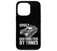 Custodia per iPhone 13 Pro Facilmente distratto dai carri armati, M1 Abrams Battle Tank Divertente