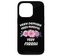 Custodia per iPhone 13 Pro Farrah Personalized Very Demure Very Mindful Farrah Name