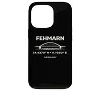 Custodia per iPhone 13 Pro Fehmarn - Ponte Germania Coordinate Design del Mar Baltico