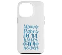 Custodia per iPhone 13 Pro fiocchi di neve sono i baci dal cielo amante della stagione congelata