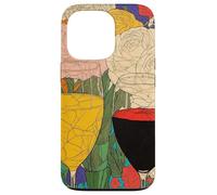 Custodia per iPhone 13 Pro Fiori e Calici di Vino Un Brindisi al Colore e alla Vita