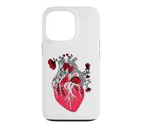 Custodia per iPhone 13 Pro Floral Human Heart Anatomy