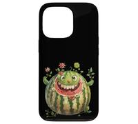 Custodia per iPhone 13 Pro Floral Watermelon Face Whimsical Hawaiian Summer Vacation