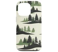 Custodia per iPhone 13 Pro Foresta di pini sempreverde bosco scenico design minimale