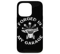 Custodia per iPhone 13 Pro Forged In My Garage Divertente Blacksmith Metalworking Anvil Regalo