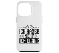 Custodia per iPhone 13 Pro Frase Tedesca Divertente Ich Hasse Nicht Egale