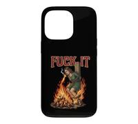 Custodia per iPhone 13 Pro Fuck It- Strega che brucia sul rogo Sigaretta Umorismo