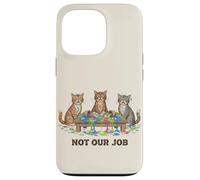Custodia per iPhone 13 Pro Funny Cats Chaos Not Our Job Amante dei gatti