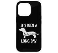 Custodia per iPhone 13 Pro Funny Dachshund Its Been a Long Day Dachshund Mom Doxie Mama