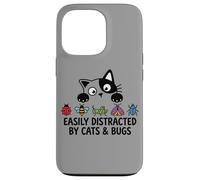 Custodia per iPhone 13 Pro Funny Entomologist Saying Easily Distracted By Cats And Bugs