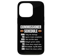 Custodia per iPhone 13 Pro Funny Fantasy Football Commissioner Schedule Draft Day