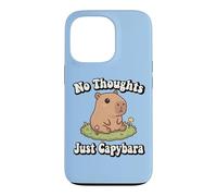 Custodia per iPhone 13 Pro Funny Kids Kawaii Meme Chill No Thoughts Just Capybara Vibes