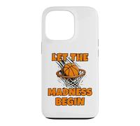 Custodia per iPhone 13 Pro Funny Let the Madness Begin Basketball Bracket Players Lover