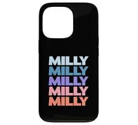 Custodia per iPhone 13 Pro Funny Modern Repeated Text Design Milly
