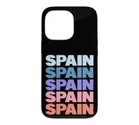 Custodia per iPhone 13 Pro Funny Modern Repetitive Text Design Spain Spaniard Europe