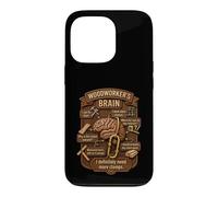 Custodia per iPhone 13 Pro Funny Woodworker Brain Woodworking Humor Carpenter