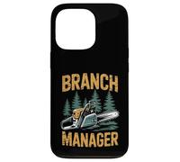 Custodia per iPhone 13 Pro Funny Woodworker Logger Branch Manager Arborist Lineman Work