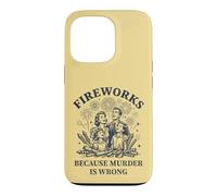 Custodia per iPhone 13 Pro Fuochi d'artificio perché l'omicidio è sbagliato Famiglia retrò