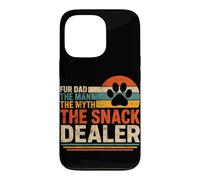 Custodia per iPhone 13 Pro Fur Dad The Man The Myth The Snack Dealer Retro Dog Parent