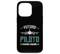 Custodia per iPhone 13 Pro Futuro Piloto Como Papá Avión Aviación Regalo Piloto